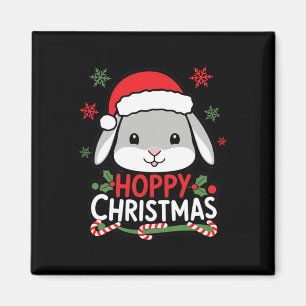Niedlich Hopping Weihnachten Bunny Lovers Rabbit H Magnet
