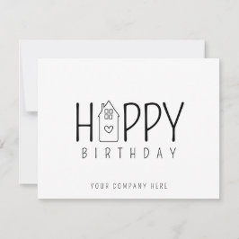 Niedlich House Real Anwesen Happy Birthday Karte