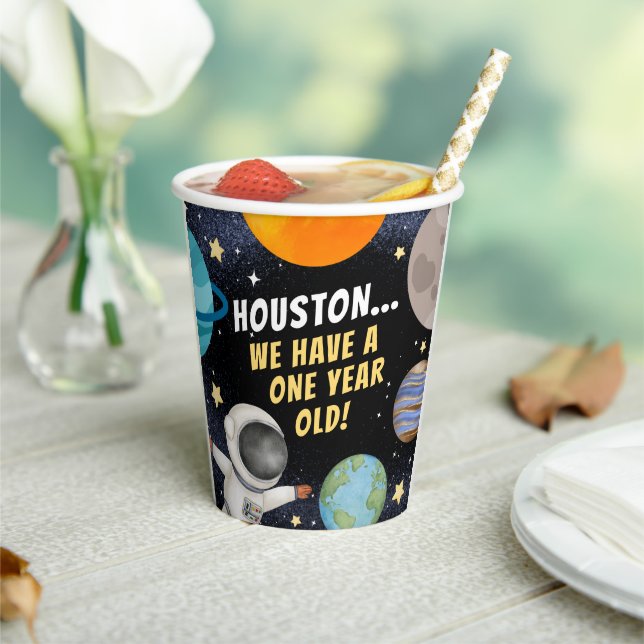 Niedlich Houston haben wir einen einjährigen 1. Ge Pappbecher (In Situ)