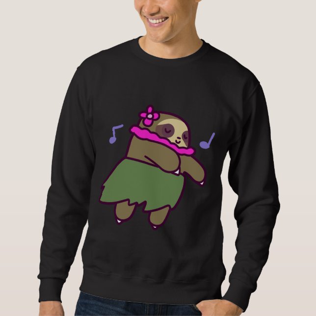 Niedlich Hula Sloth Sweatshirt (Vorderseite)