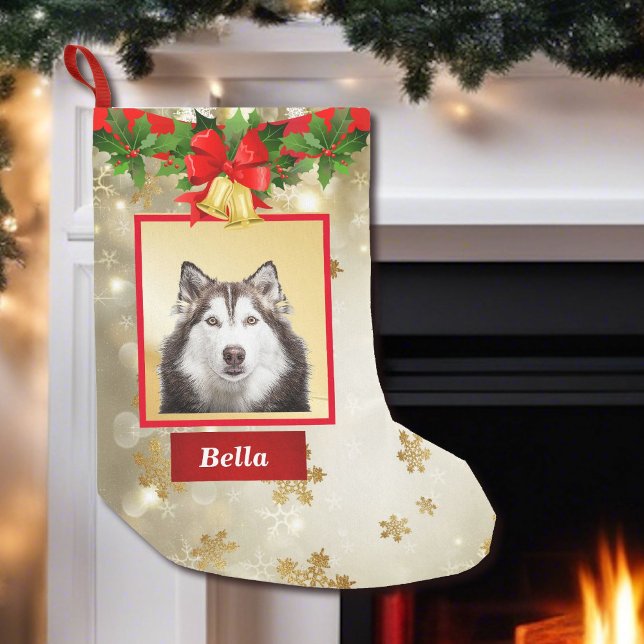 Niedlich Hund Foto Weihnachten Strumpf Individuell Kleiner Weihnachtsstrumpf (Von Creator hochgeladen)