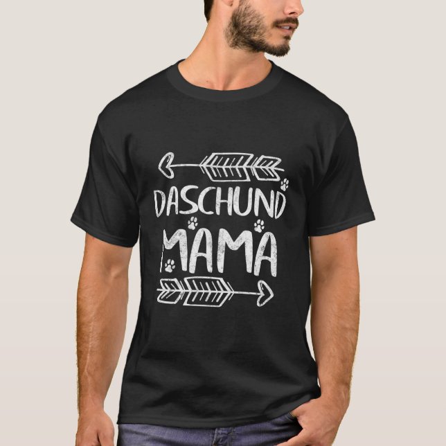 Niedlich Hunde Dackel Mama Weiner Owner gibt Dasch T-Shirt (Vorderseite)