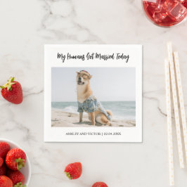 Niedlich Hunde Foto Moderne, einfache Hochzeit Serviette