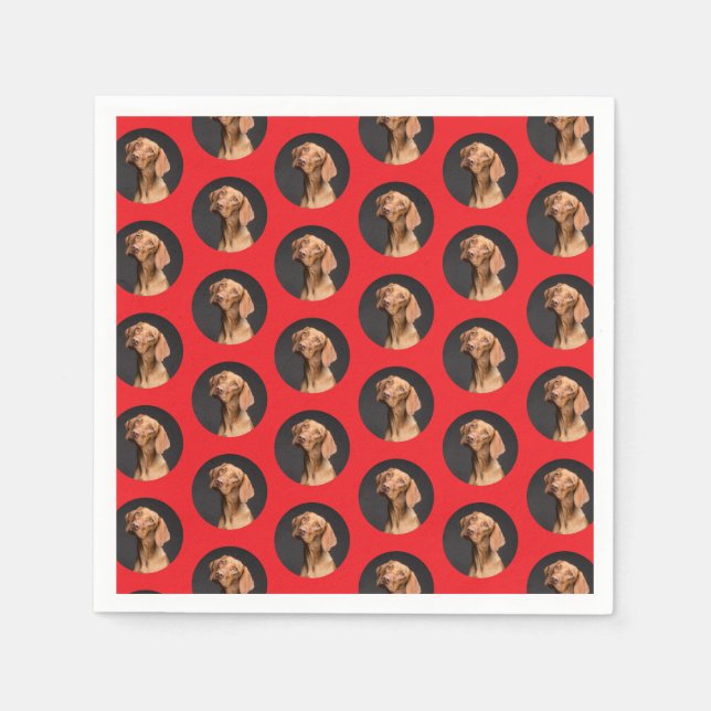 Niedlich Hunde Foto Modernes Serviette (Vorderseite)