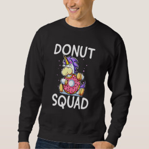 Niedlich Hungerfestungen Einhorn Eating Donut Squa Sweatshirt