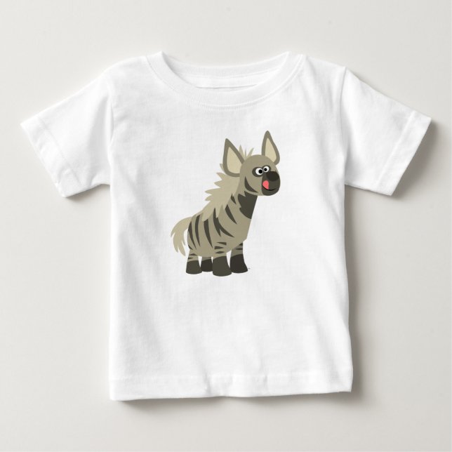 Niedlich Hungriger Cartoon Striped Hyena Baby T -  Baby T-shirt (Vorderseite)