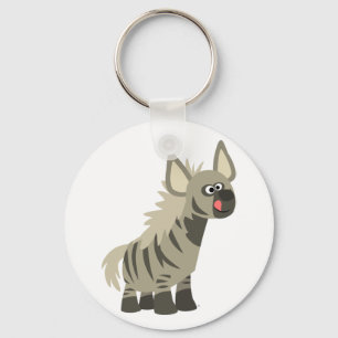 Niedlich Hungriger Cartoon Striped Hyena Schlüssel Schlüsselanhänger