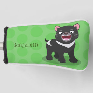 Niedlich hungriger Tasmanischer Teufel Cartoon Ill Golf Headcover