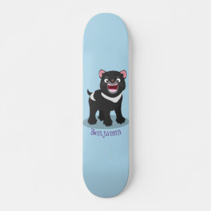 Niedlich hungriger Tasmanischer Teufel Cartoon Ill Skateboard