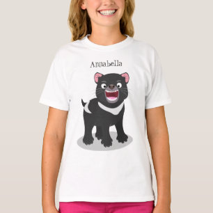 Niedlich hungriger Tasmanischer Teufel Cartoon Ill T-Shirt