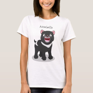 Niedlich hungriger Tasmanischer Teufel Cartoon Ill T-Shirt