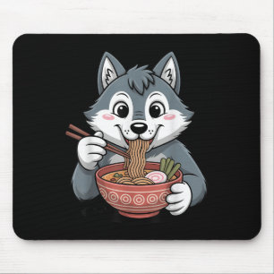 Niedlich Husky Eating Ramen Japanisch Kawaii Dog N Mousepad