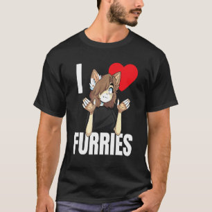 Niedlich I Heart Furries Fandom Liebe 1 T-Shirt