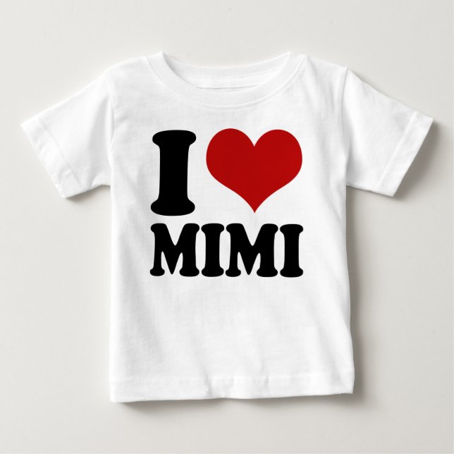 Niedlich I Heart Mimi Baby T-shirt (Vorderseite)
