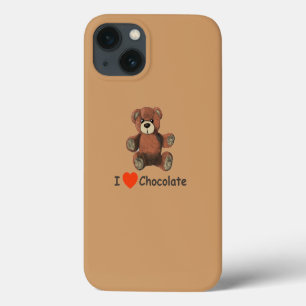 Niedlich I Herz (Liebe) Schokolade Teddy Bär Case-Mate iPhone Hülle