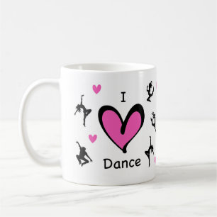 Niedlich I Liebe Dance Gemustert Kaffeetasse