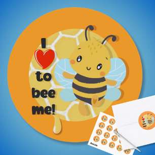 Niedlich I Liebe, ich Hummel zu sein Runder Aufkleber