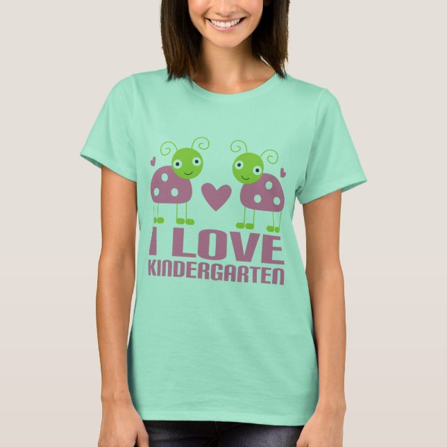 Niedlich I Liebe Kindergarten Ladybug Geschenk T-Shirt (Vorderseite)