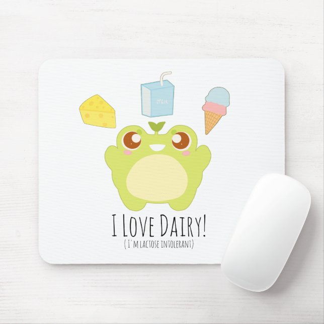 Niedlich I Liebe Leckereien Frosch Mousepad (Mit Mouse)