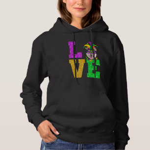 Niedlich I Liebe Mardi Gras Siberian Husky Doppy P Hoodie