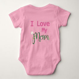 Niedlich I Liebe meine Mama Baby Girl Pink Strampler
