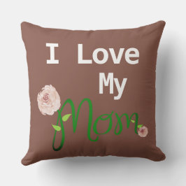 Niedlich I Liebe meine Mama Rosa Rosen Außenkissen Kissen