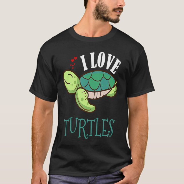 Niedlich I Liebe Schildkröten T-Shirt (Vorderseite)