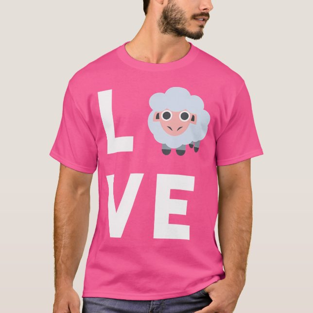 Niedlich I Liebe Sheep Funny Sheover für T-Shirt (Vorderseite)