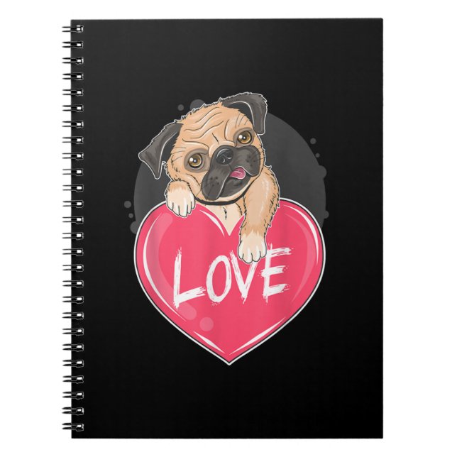 Niedlich I Steal Hearts Mops | Valentine Day Gift Notizblock (Vorderseite)