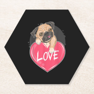 Niedlich I Steal Hearts Mops   Valentine Day Gift Untersetzer