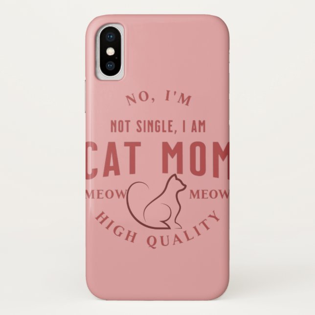 niedlich, ich bin kein Single, ich bin Katzenmutte Case-Mate iPhone Hülle (Rückseite)