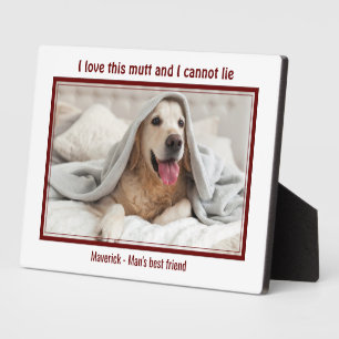 Niedlich ICH LIEBE DIESER MUTT Hund Lover Foto Fotoplatte