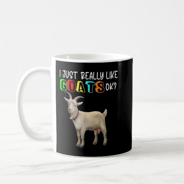 Niedlich, ich mag Ziegen Niedliche Ziegenbesitzer  Kaffeetasse (Links)