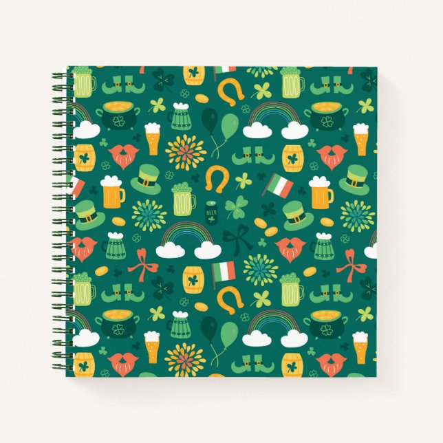 Niedlich Icon-Muster Notizbuch (Vorderseite)