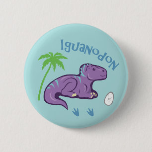 Niedlich Iguanodon Button