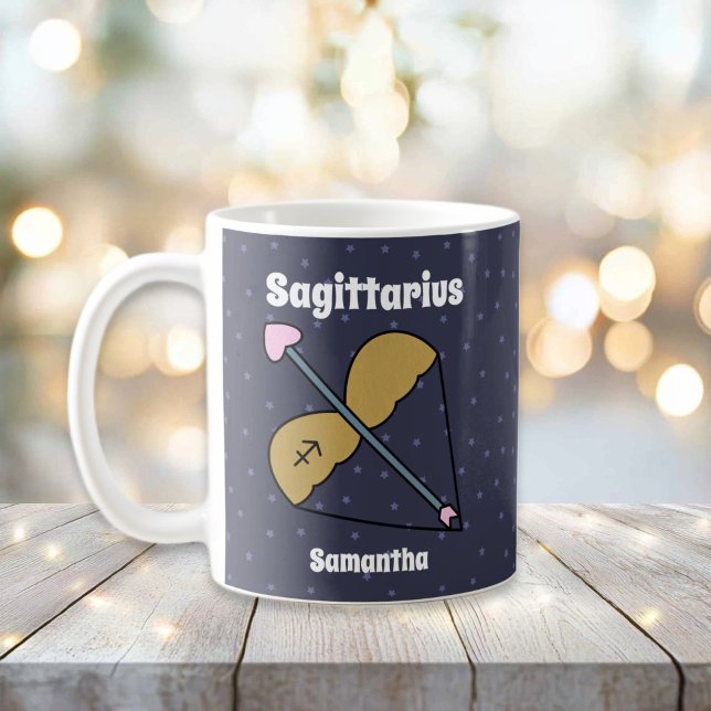Niedlich Illustriertes Sagittarius Zodiac Personal Kaffeetasse (Cute Sagittarius Zodiac Symbol Personalized Mug)