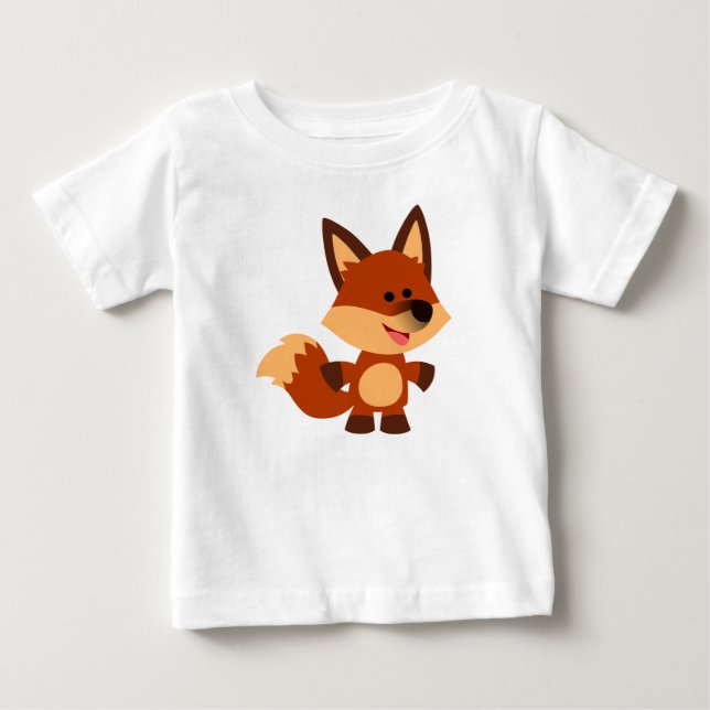 Niedlich Innocent Cartoon Fox Baby T - Shirt (Vorderseite)