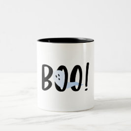 Niedlich Iridescent Blue Ghost Boo! Halloween-Tass Zweifarbige Tasse