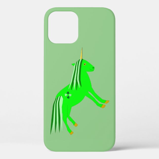 Niedlich Irish Green und Gold Unicorn Case-Mate iPhone Hülle (Rückseite)