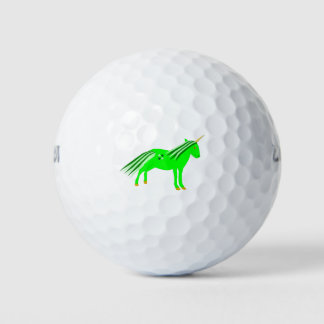 Niedlich Irish Green und Gold Unicorn Golfball