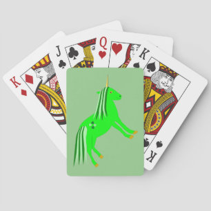 Niedlich Irish Green und Gold Unicorn Spielkarten