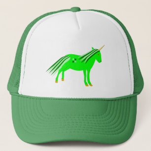 Niedlich Irish Green und Gold Unicorn Truckerkappe