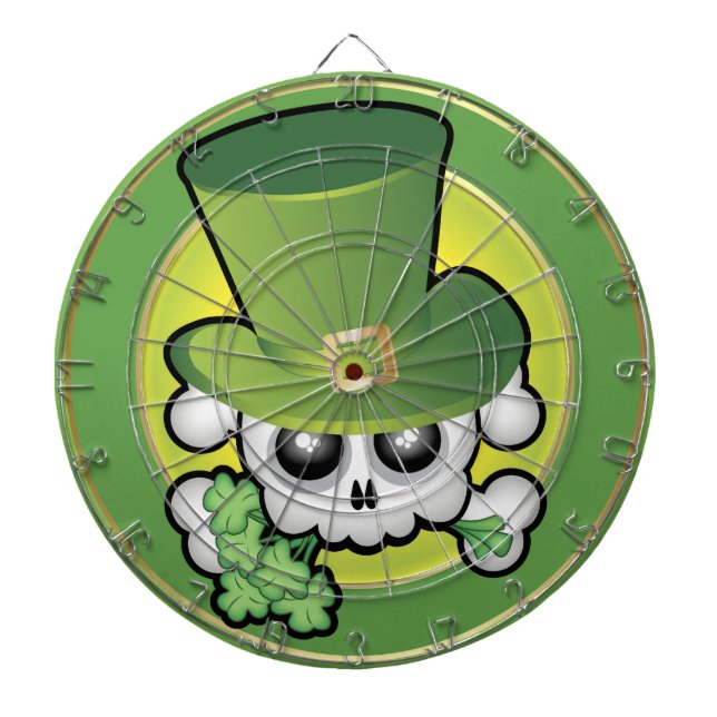 Niedlich Irish Skull Dartscheibe (vorne)