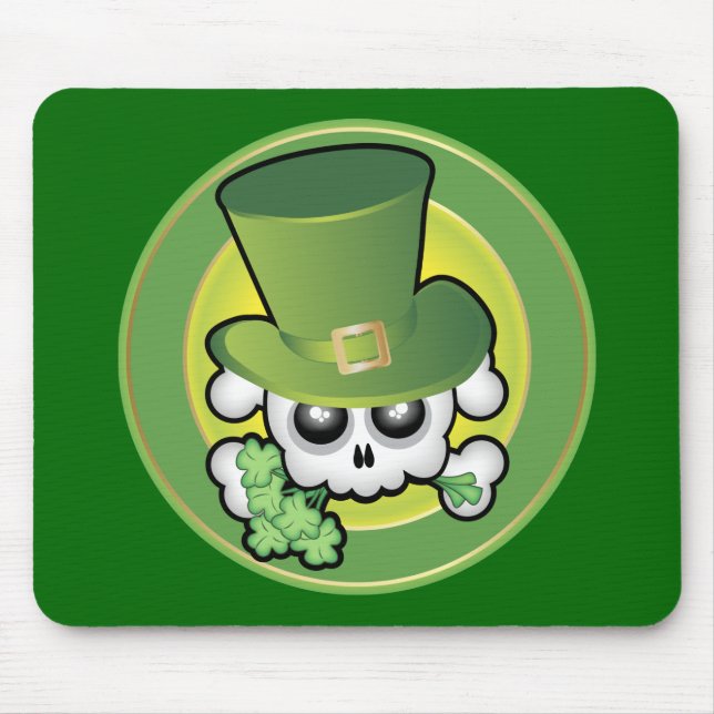 Niedlich Irish Skull Mousepad (Vorne)