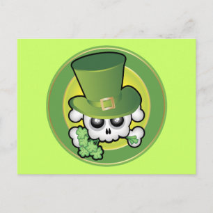 Niedlich Irish Skull Postkarte