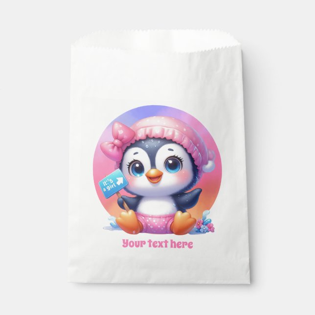 Niedlich ist es eine Babydusche, die sich an einen Geschenktütchen (Vorderseite)