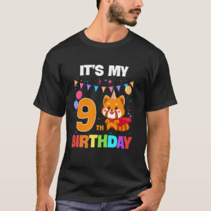 Niedlich ist es mein 9. Geburtstag Roter Panda 9 J T-Shirt
