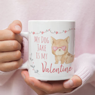 Niedlich ist mein Hund mein Valentin Zwei-Tonen-pe Zweifarbige Tasse