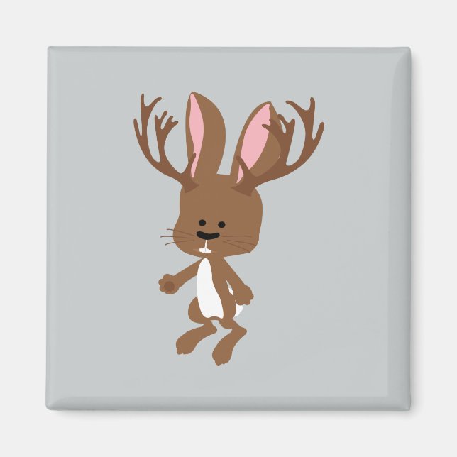 Niedlich Jackalope Magnet (Vorne)