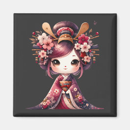 Niedlich Japanisch Geisha Magnet